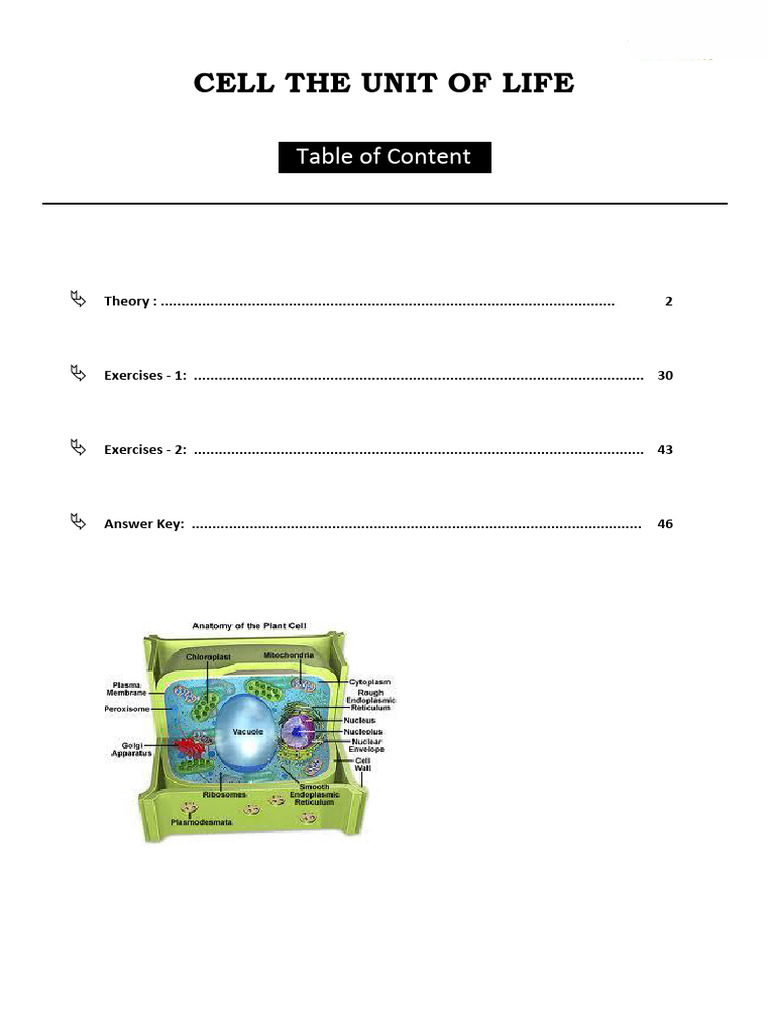 Cell The Unit of Life Med (+1) Biology | PDF | Cell Membrane | Ion Channel