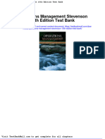Full Download Operations Management Stevenson 10th Edition Test Bank PDF Full Chapter