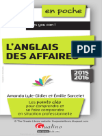 L'anglais Des Affaires en Poche