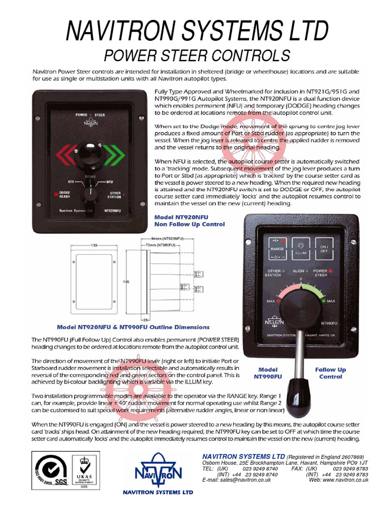 Navitron Autopilot Control Solutions | PDF | Relay | Switch