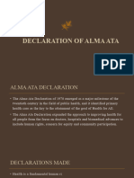 Declaration of Alma Ata