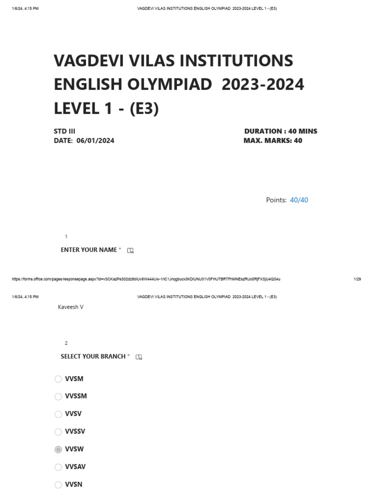 English Olympiad 2023