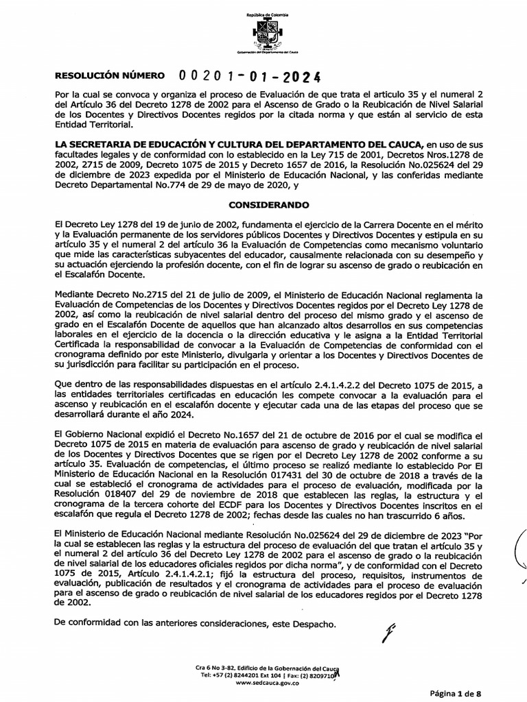 RS-00201-01-2024 Ecdf 2024 Sedcauca | PDF