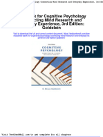 Full Download Test Bank For Cognitive Psychology Connecting Mind Research and Everyday Experience 3rd Edition Goldstein PDF Full Chapter