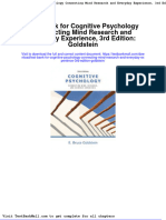 Full download Test Bank for Cognitive Psychology Connecting Mind Research and Everyday Experience 3rd Edition Goldstein pdf full chapter