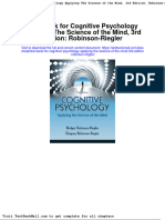 Full Download Test Bank For Cognitive Psychology Applying The Science of The Mind 3rd Edition Robinson Riegler PDF Full Chapter