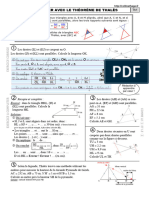 th1 Calculer Une Longueur Avec Le Theoreme de Thales