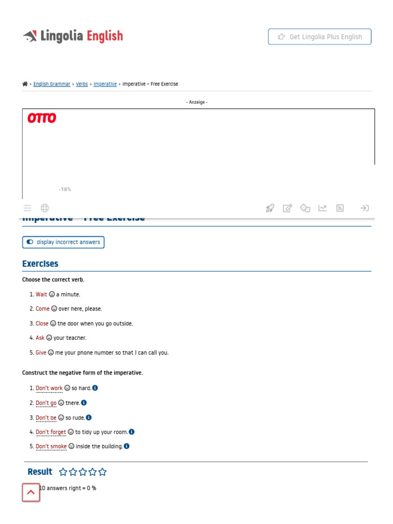 Imperative Exercises for Beginners | PDF | Grammar | Linguistic Morphology