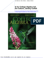 Full Download Test Bank For College Algebra 3rd Edition John Coburn Jeremy Coffelt PDF Full Chapter