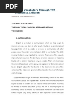 Download Teaching Vocabulary Through TPR Method To by Gabriella R D Tampubolon SN70043513 doc pdf