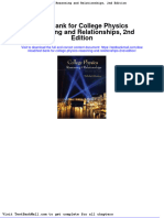 Full Download Test Bank For College Physics Reasoning and Relationships 2nd Edition PDF Full Chapter
