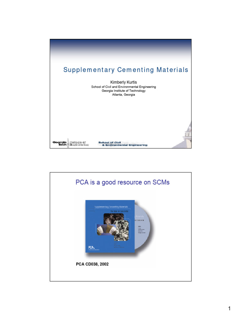 Supplementary Cementing Materials | PDF | Cement | Silicon Dioxide