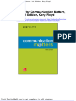 Full Download Test Bank For Communication Matters 3rd Edition Kory Floyd PDF Full Chapter