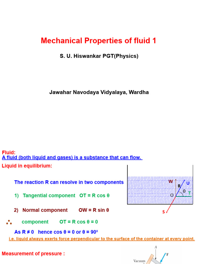 Mechanical Properties of Fluid p1 | PDF | Buoyancy | Applied And ...