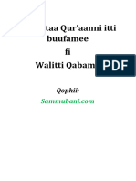 Akkaataa Quraanni Itti Buufamee Fi Wallitti Qabame