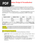 Unit-3 (Database Design and Normalization)