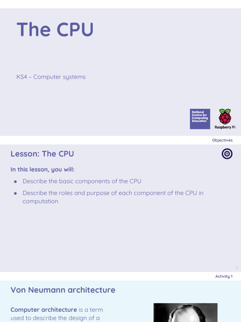 001 The Computer System CPU-4 | PDF | Central Processing Unit ...