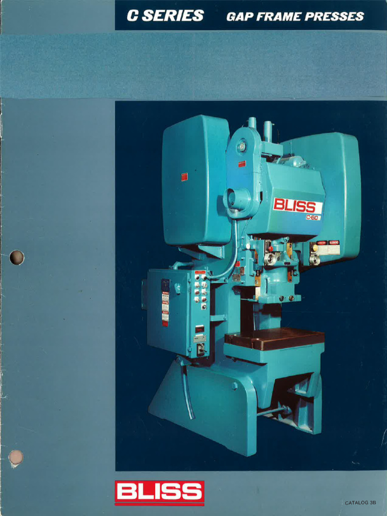 Bliss C Series Gap Frame Presses Bliss C-22, C-35, C-45, C-60, C-75, C ...