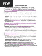 Resolution MTN WATER Revised - Tracked Changes