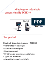 Éléments D'usinage Et Métrologie Dimensionnelle TCH040: Cours 2