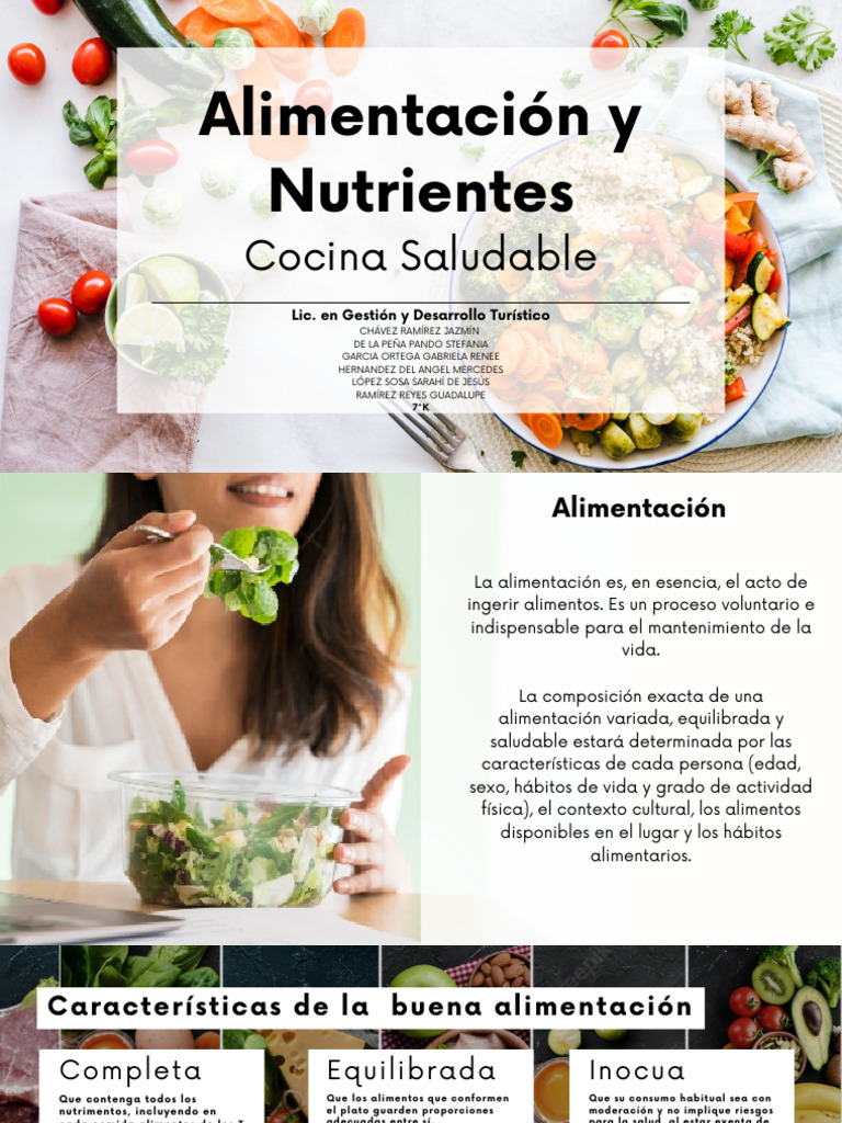 Nutrientes y Alimentación Saludable | PDF | Alimentos | Nutrientes