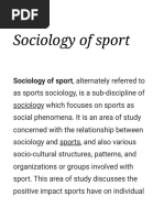 Sociology of Sport.