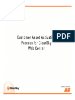 Customer Asset Activation Process For Clearsky Process For Clearsky Web Center