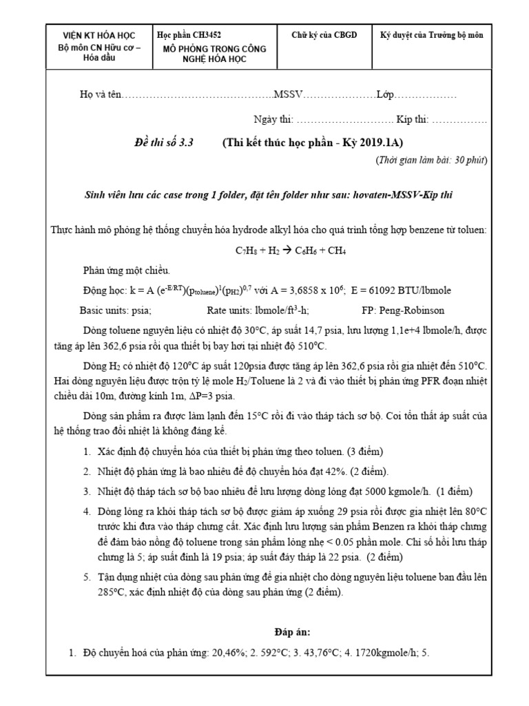 Tong Hop Benzene | PDF