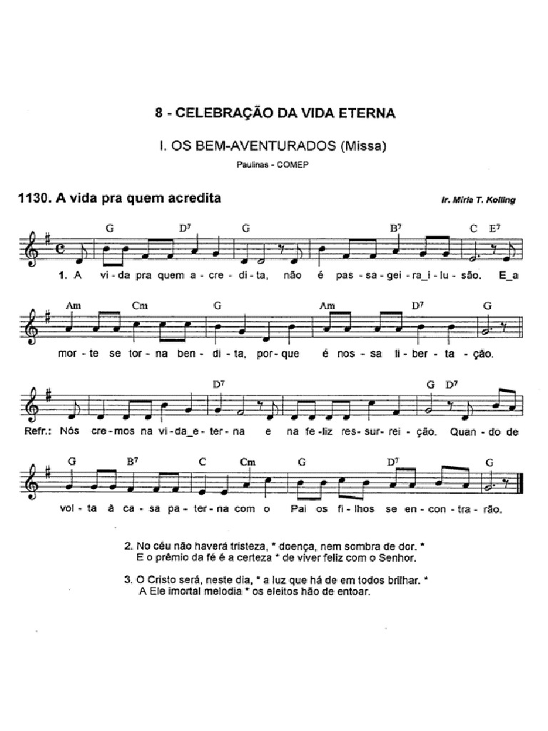 A Vida Pra Quem Acredita Partitura | PDF