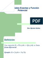 Diferenciales Exactas y Función Potencial