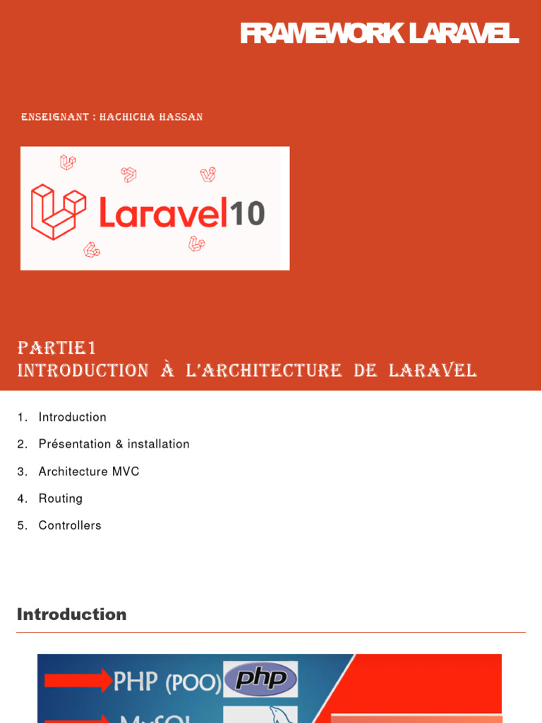 Introduction à Laravel et son architecture | PDF | Modèle-vue ...