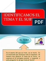 Identificamos El Tema y Subtema Ok