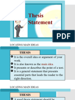 Thesis Statement PPT For Students