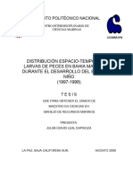 Distribución Espacio-Temporal de Larvas de Peces en Bahia Magdalena