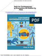 Full Download Test Bank For Contemporary Engineering Economics 5th Edition by Park PDF Full Chapter