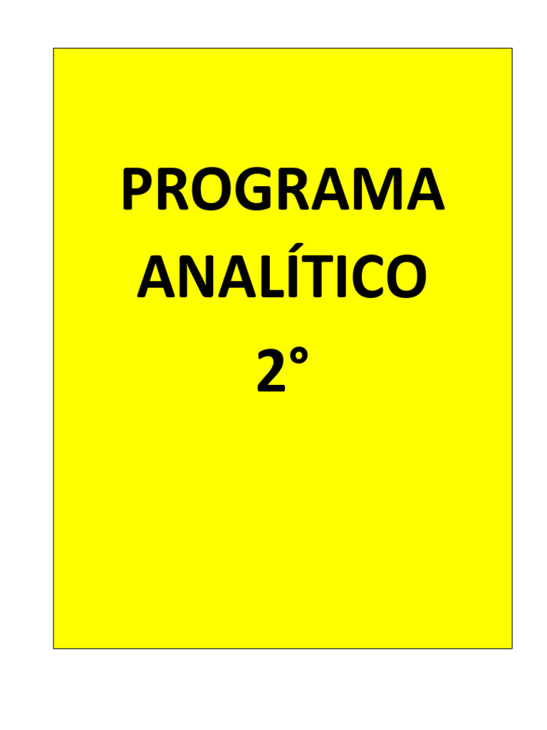 2c2b0 Plan Analitico | PDF