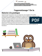 Qu'est-Ce Que L'apprentissage ? de La Théorie À La Pratique