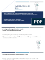 A Psicologia Na Estratégia de Saúde Da Família