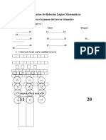 Cuestionarios de Relación Lógico Matemáticas