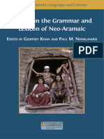 Studies in The Grammar and Lexicon of Neo Aramaic