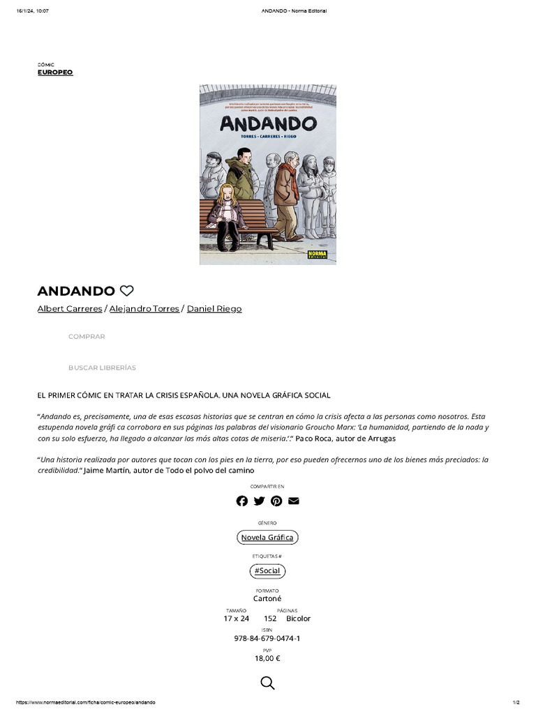 ANDANDO - Norma Editorial | PDF