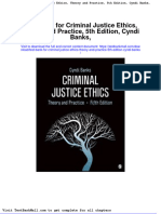 Full Download Test Bank For Criminal Justice Ethics Theory and Practice 5th Edition Cyndi Banks PDF Full Chapter