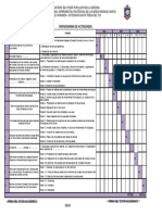 Diagrama de Gantt - Formato Actividades y Tareas