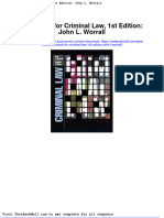 Full Download Test Bank For Criminal Law 1st Edition John L Worrall PDF Full Chapter