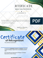 Cream Green Professional Appreciation Certificate