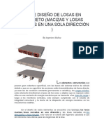 Clase Diseño de Losas en Concreto (Macizas y Losas Nervadas en Una Sola Dirección