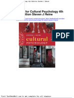 Full Download Test Bank For Cultural Psychology 4th Edition Steven J Heine PDF Full Chapter