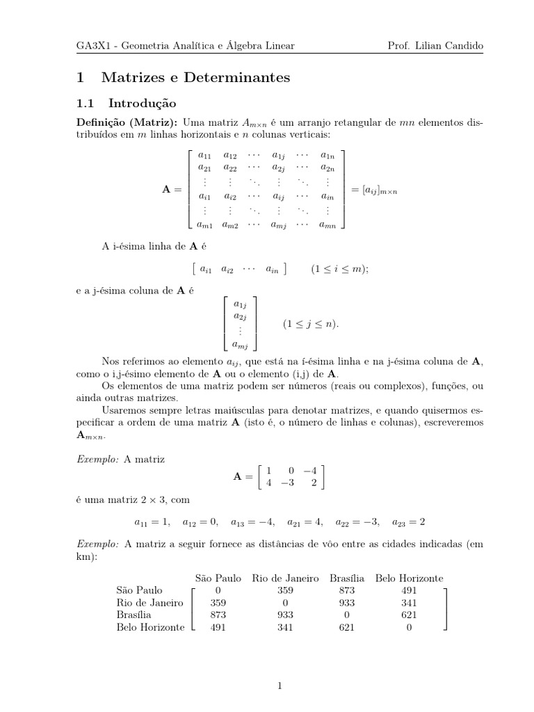 Matrizes | Download grátis PDF | Matriz (Matemática) | Álgebra linear