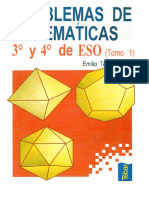 Problemas de Matemáticas 3° y 4° de ESO Tomo 1, Emilio Tébar Flores