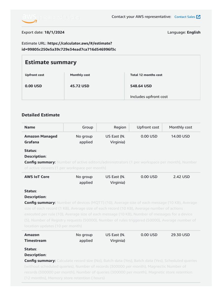 My Estimate AWS Pricing Calculator PDF